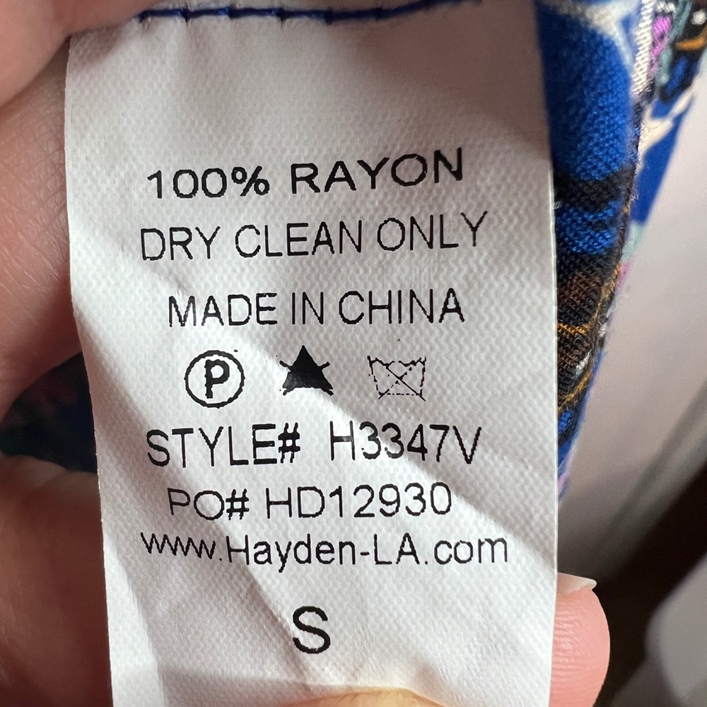 Hayden Los Angeles Colorful Floral Long Boho Duster Bell Sleeve Patchwork Small - Picture 4 of 10